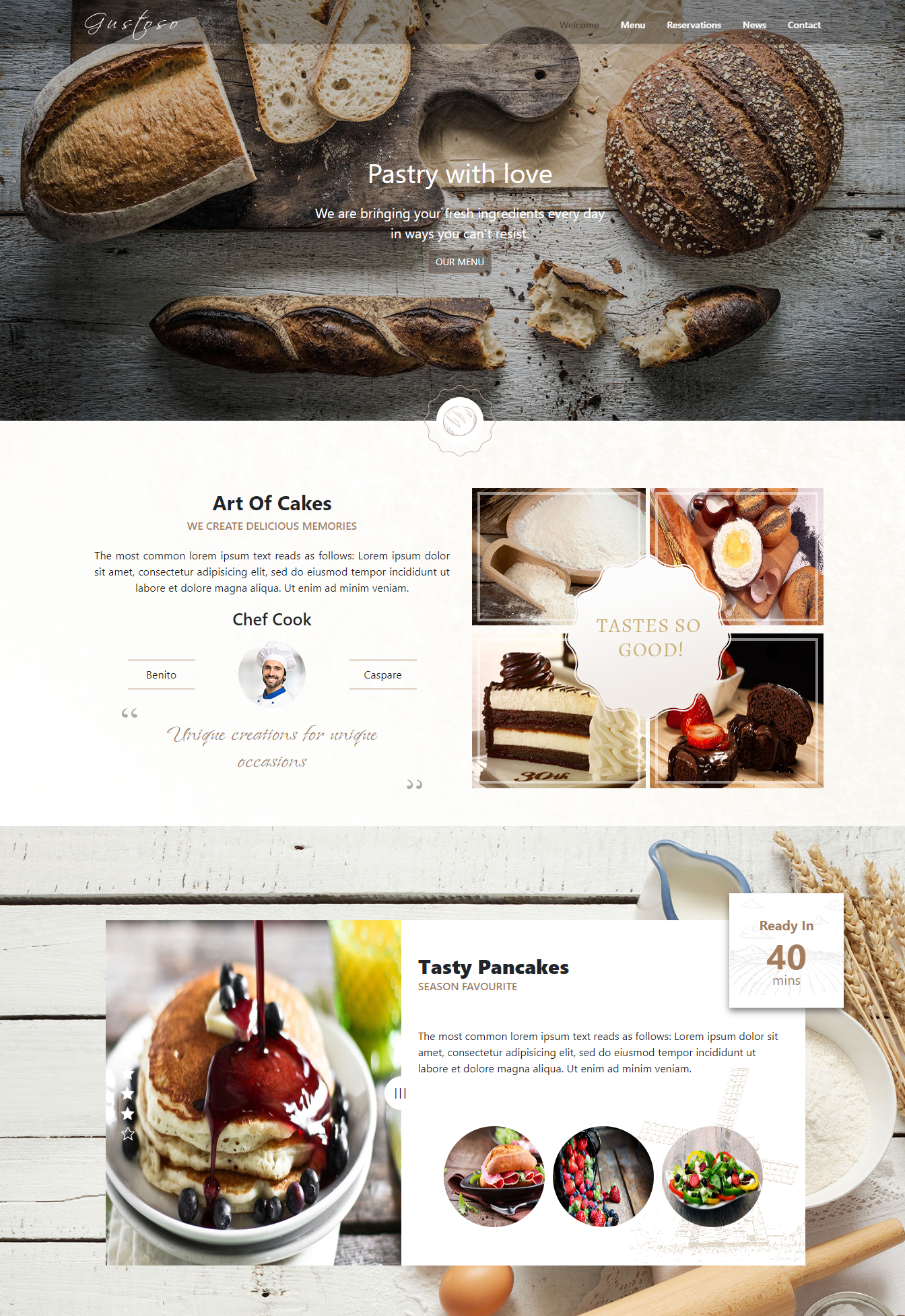 bakery website