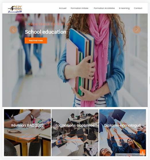 Descktop view of Excellence education website